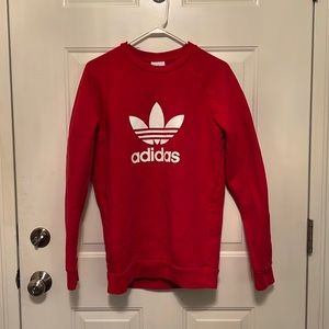 Adidas Crewneck, Red, Large